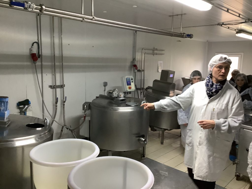 visite du GAEC Spay par le collège de teloché