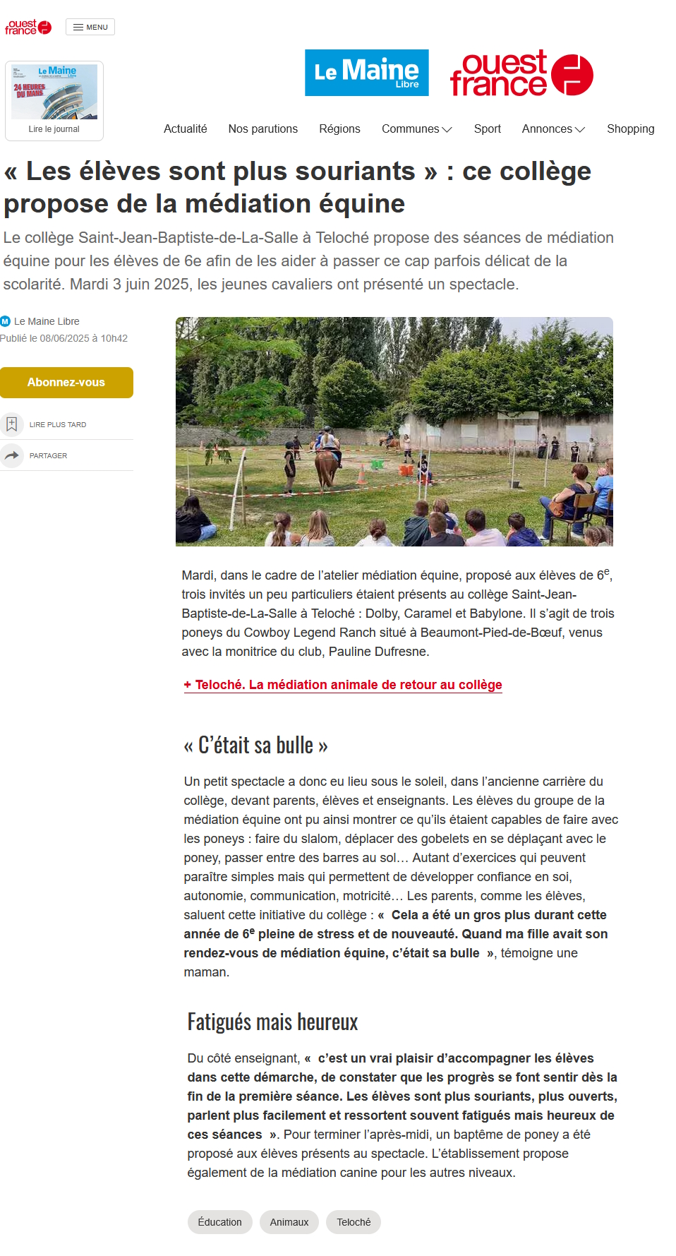 Maine Libre 06 juin 2025