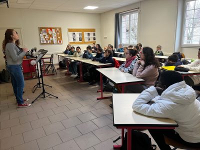 Lecture théâtralisée quinconces au collège de Teloché