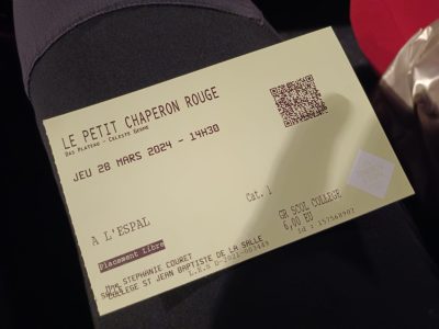 Billet théâtre